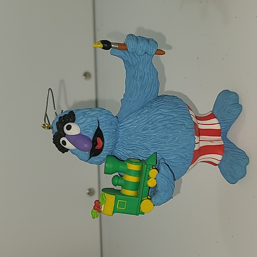 Vintage Christmas Ornament HERRY MONSTER SESAME ST Muppets